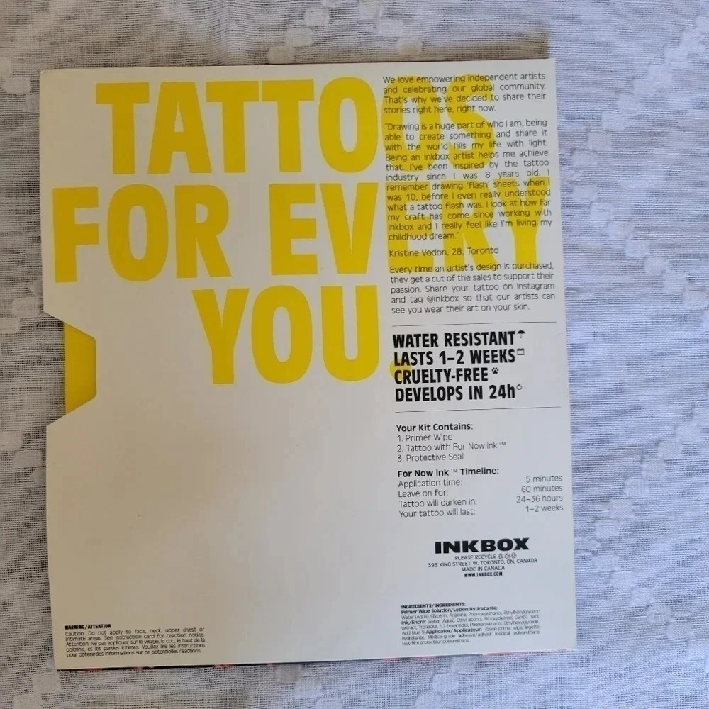 X4 Inkbox For Now Ink Tattoos - Picture 1 of 9